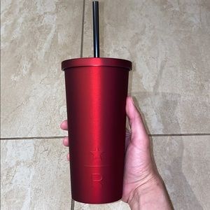 Red Soft Touch Starbucks Reserve SS tumbler